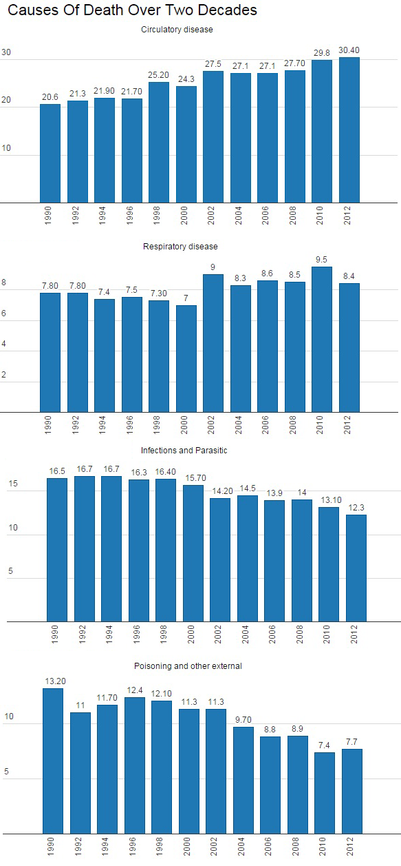 Source: Report on Medical Certification of Cause of Death, 2013 Source: Report on Medical Certification of Cause of Death, 2013