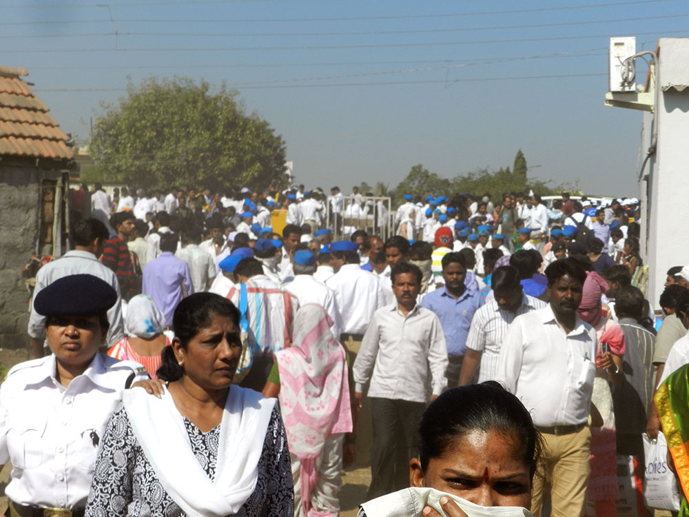 Most visitors spend only an hour or two at the ground, moving on to be replaced by more. Credit: Mridula Chari Most visitors spend only an hour or two at the ground, moving on to be replaced by more. Credit: Mridula Chari