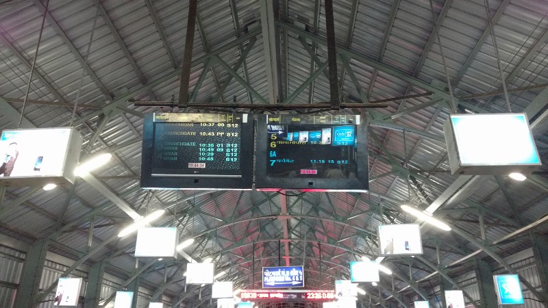 Electronic indicator at Borivali Station. Figure it out yourself. Electronic indicator at Borivali Station. Figure it out yourself.