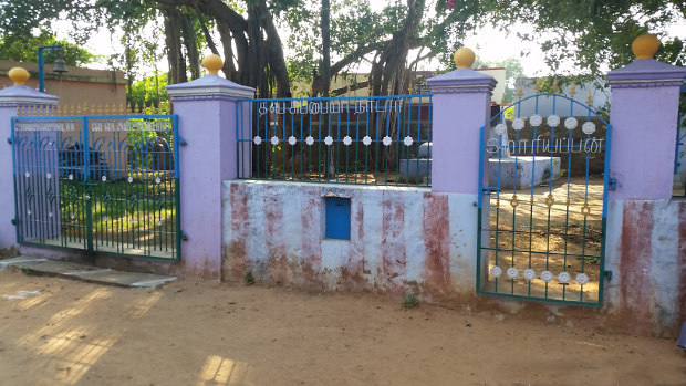 In June 2011, Krishnaveni’s husband and two teenage daughters found her in a pool of her blood near the library (in photograph above) and screamed for help. No one came. When they finally lifted her into an auto-rickshaw, two fingers–one each hacked from her left and right hands–dropped to the floor. Her right ear was also severed. ( Photo credit : Bhanupriya Rao ) In June 2011, Krishnaveni’s husband and two teenage daughters found her in a pool of her blood near the library (in photograph above) and screamed for help. No one came. When they finally lifted her into an auto-rickshaw, two fingers–one each hacked from her left and right hands–dropped to the floor. Her right ear was also severed. ( Photo credit : Bhanupriya Rao )
