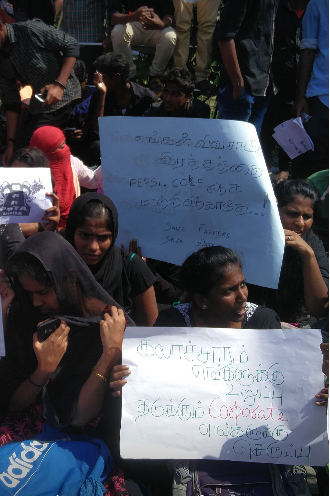 Posters against Pepsi and Coke on Marina Beach. Credit: Vinita Govindarajan Posters against Pepsi and Coke on Marina Beach. Credit: Vinita Govindarajan