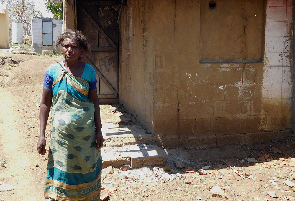Injured forest watcher Manju's grandmother, Bolamma, at the Jenu Kuruba colony in Moleyuru. (Photo: TA Ameerudheen) Injured forest watcher Manju's grandmother, Bolamma, at the Jenu Kuruba colony in Moleyuru. (Photo: TA Ameerudheen)