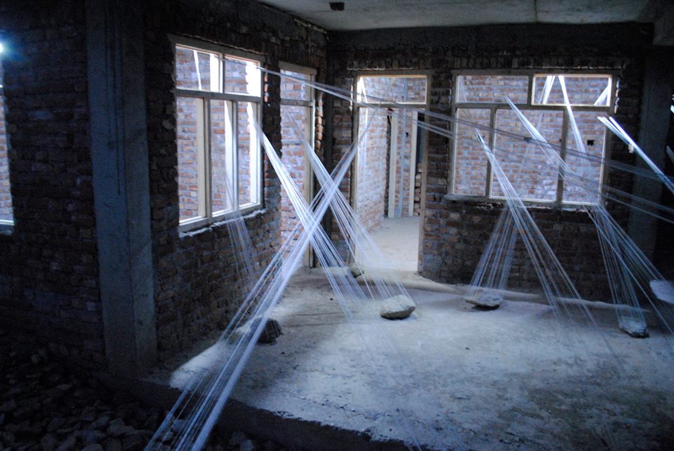 Puneet Kaushik's installation 'Who live in glass houses'. (Photo courtesy: ShopArt ArtShop/Facebook.) Puneet Kaushik's installation 'Who live in glass houses'. (Photo courtesy: ShopArt ArtShop/Facebook.)