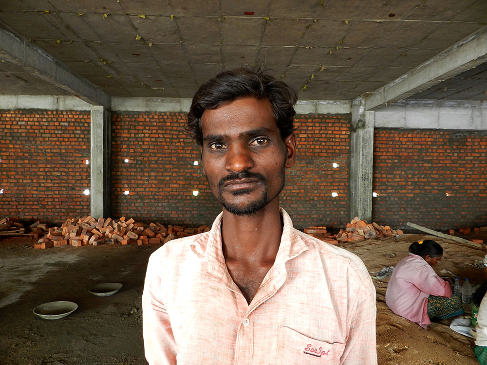 Eapally Govind, a construction worker. Photo: Mridula Chari Eapally Govind, a construction worker. Photo: Mridula Chari