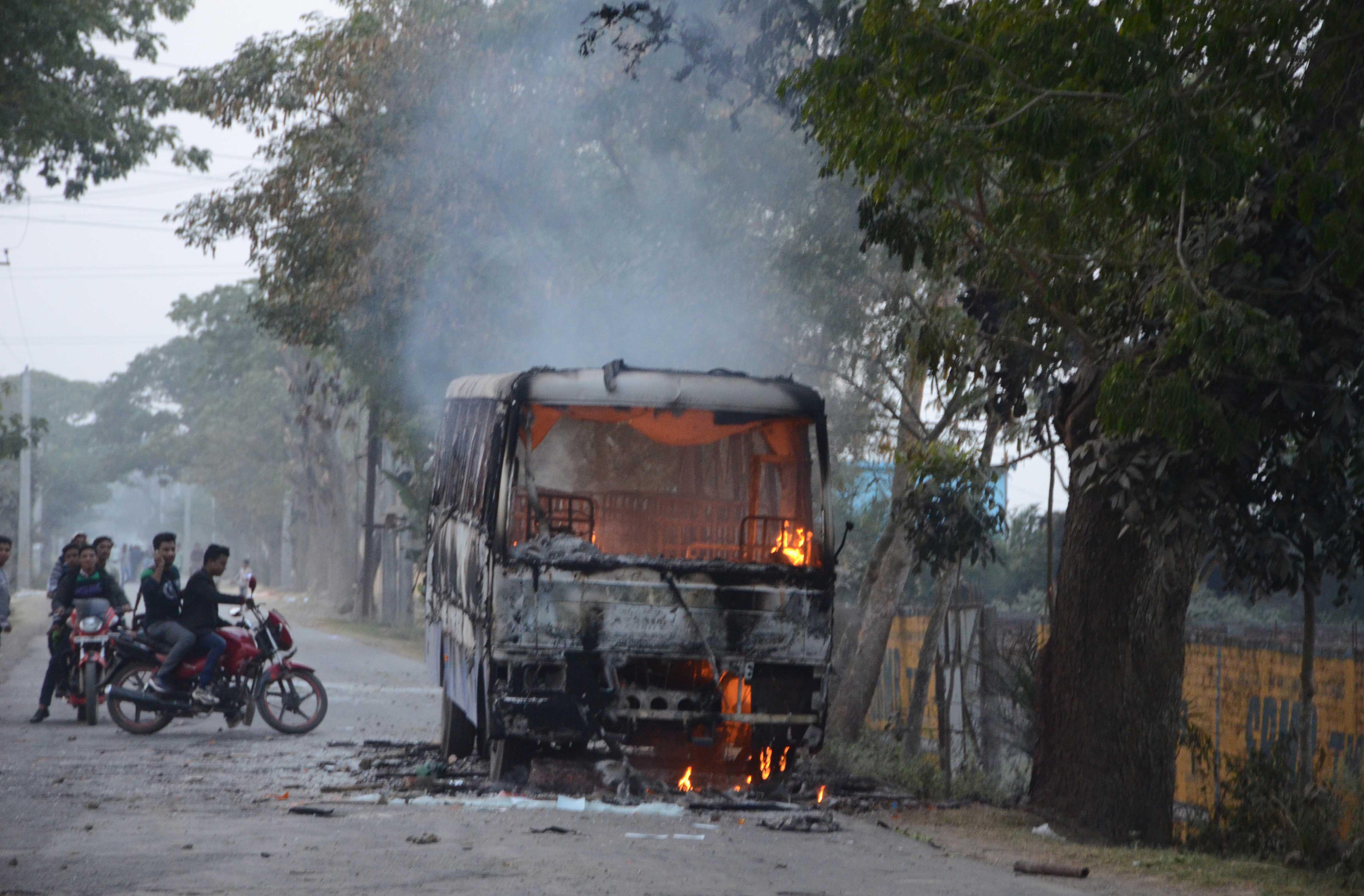 The violence in Bhangar on January 17 left two villagers dead. The violence in Bhangar on January 17 left two villagers dead.