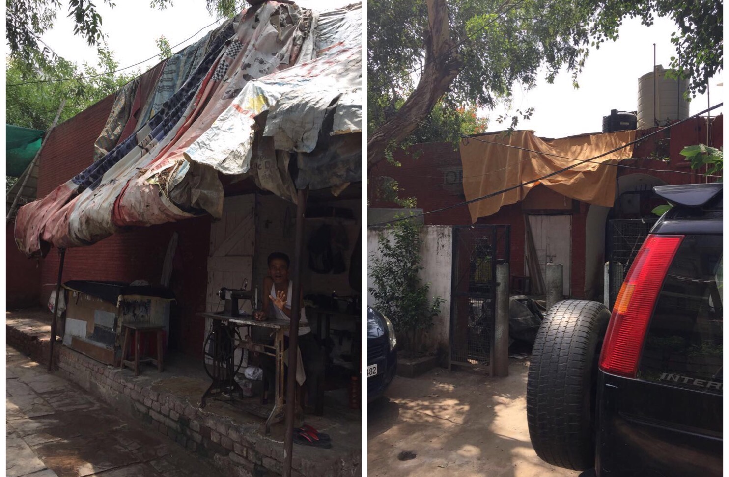 The damaged tarpaulin covers in the local market have been replaced with new ones. Image courtesy: Shayla Chopra. The damaged tarpaulin covers in the local market have been replaced with new ones. Image courtesy: Shayla Chopra.