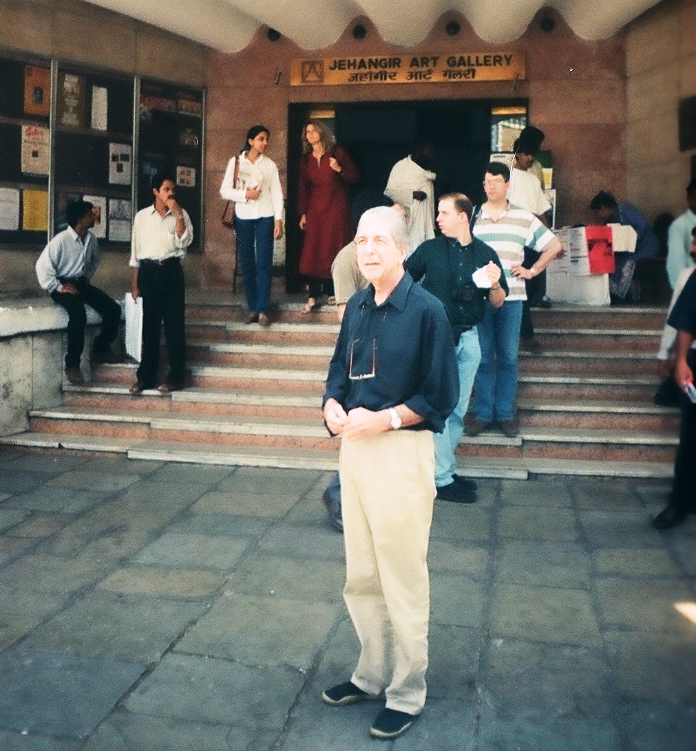 Leonard Cohen at Bombay’s Jehangir Art Gallery. Leonard Cohen at Bombay’s Jehangir Art Gallery.