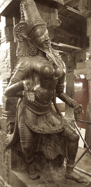 A sculpture at Madurai’s Meenakshi Sundareshwar Temple. A sculpture at Madurai’s Meenakshi Sundareshwar Temple.