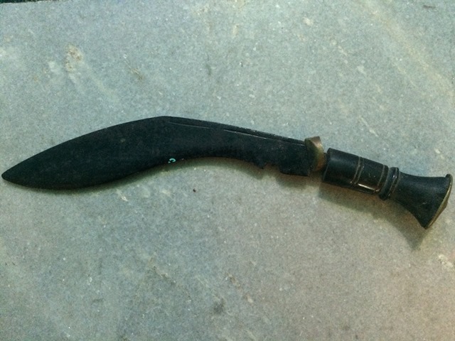 A khukri belonging to Gabar Singh Negi. A khukri belonging to Gabar Singh Negi.