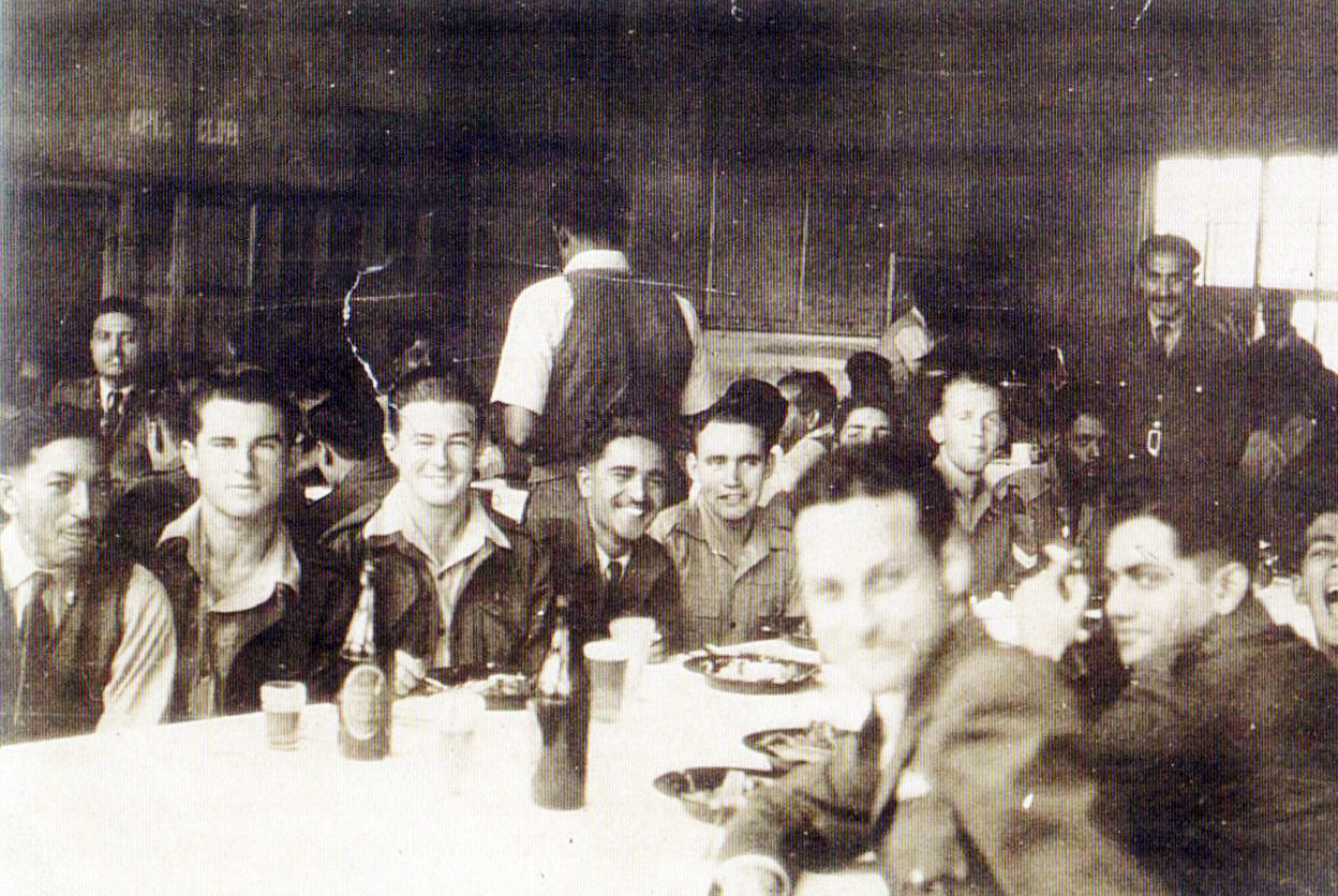 Indian and (possibly) Australian personnel of the British Commonwealth Occupation Forces at a meal. Photo Courtesy: Late Wing Commander CHL Digby's family Indian and (possibly) Australian personnel of the British Commonwealth Occupation Forces at a meal. Photo Courtesy: Late Wing Commander CHL Digby's family