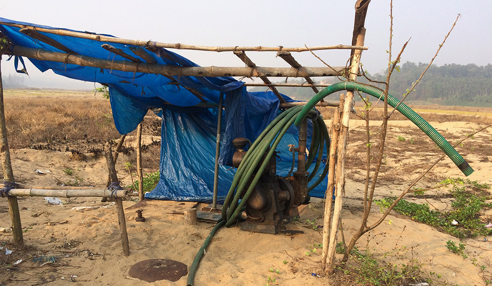 A diesel-powered water pump to operate borewells in Bharathapuzha. Photo credit: TA Ameerudheen. A diesel-powered water pump to operate borewells in Bharathapuzha. Photo credit: TA Ameerudheen.