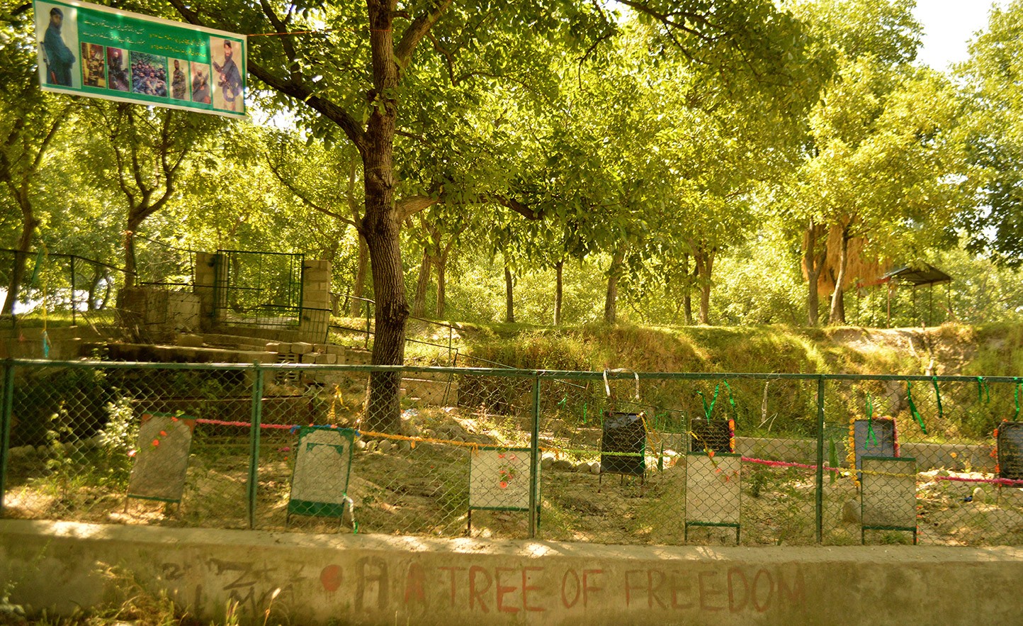 The Martyrs Graveyard in Karimabad, in South Kashmir. Credit: Sameer Mushtaq. The Martyrs Graveyard in Karimabad, in South Kashmir. Credit: Sameer Mushtaq.