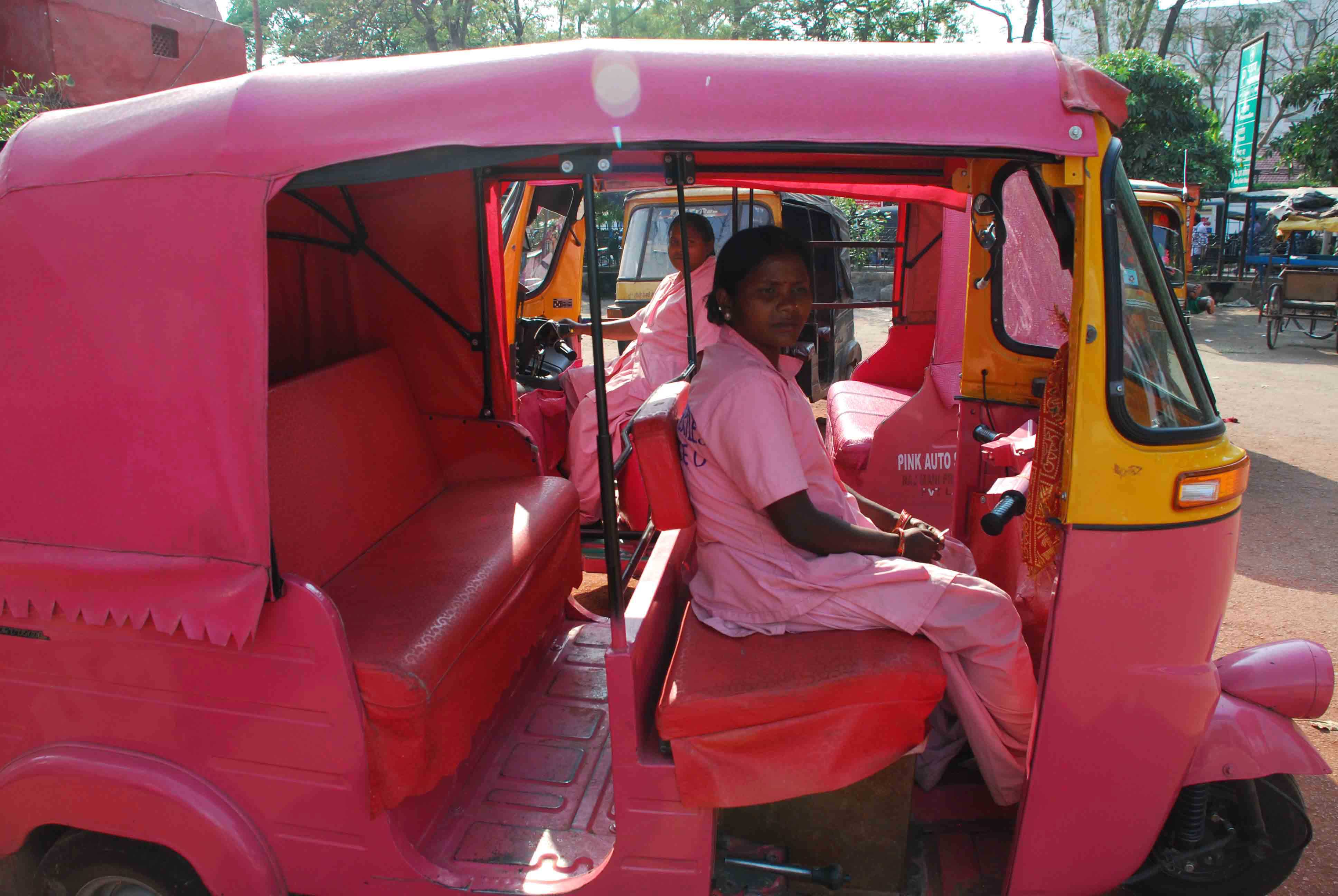 A pink auto in Ranchi. A pink auto in Ranchi.
