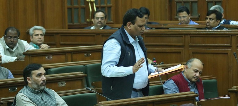 Delhi Assembly: AAP introduces Janlokpal Bill, BJP's Vijender Gupta evicted