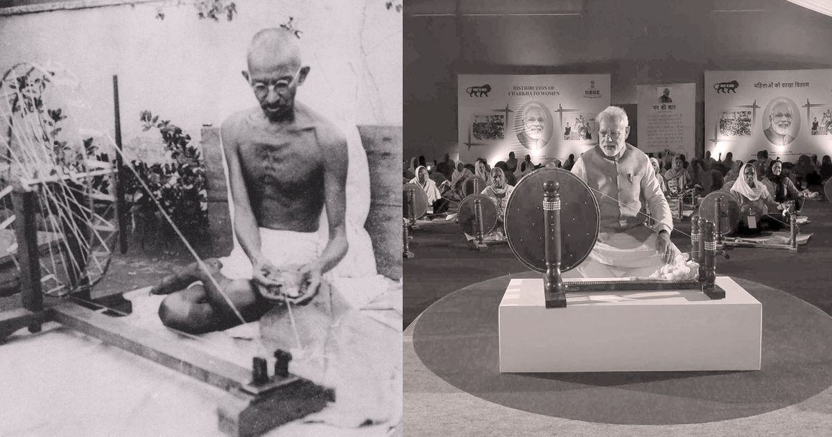 Modi Gandi Why the switching of Gandhi with Modi as India's khadi icon is more ...