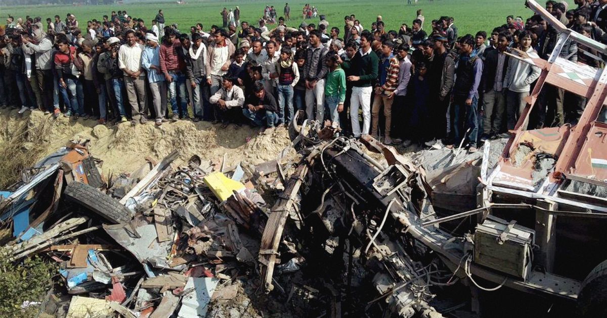 Uttar Pradesh: At least 24 children killed after school bus crashes into truck in Etah district