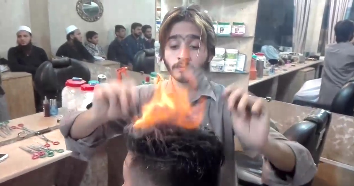 Flame Hair Cutting In Pakistan