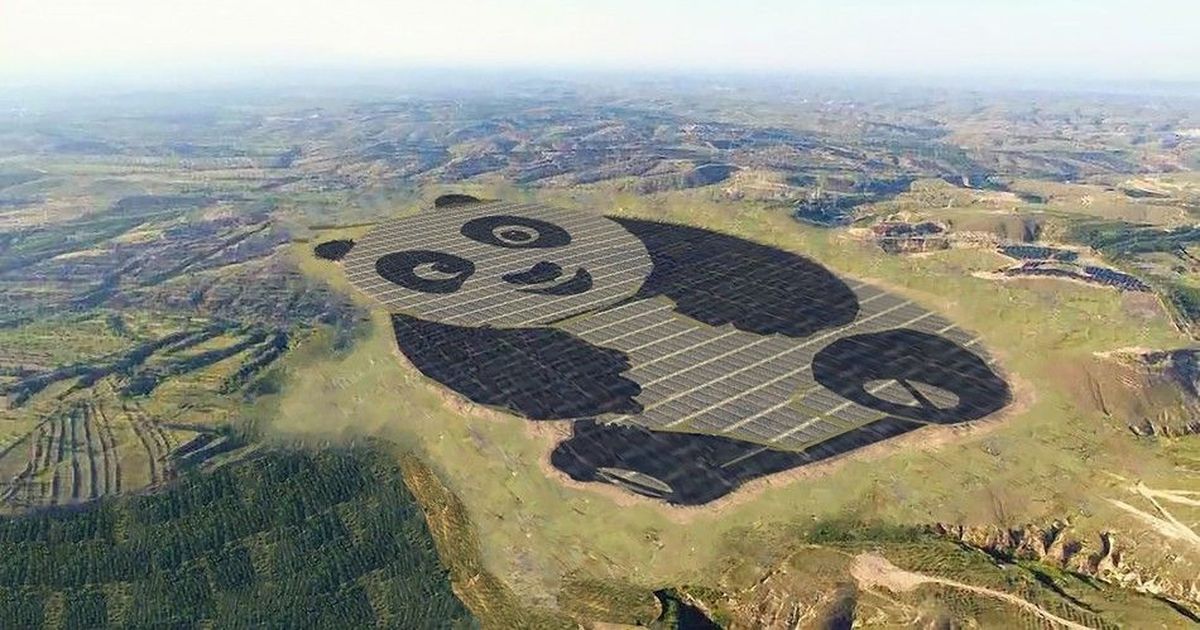 China’s latest solar power plant is shaped like a panda