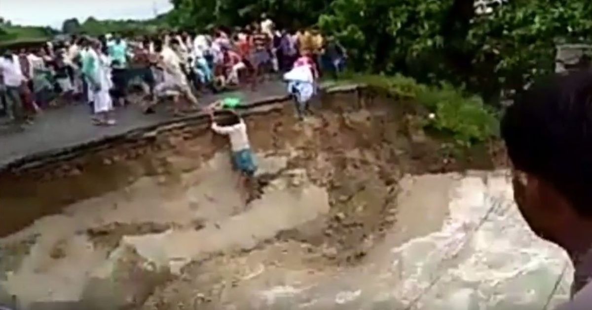 Watch: A bridge collapses over a raging river in Bihar’s Araria district, three killed