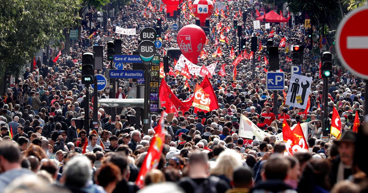 Trade unions hit the streets of French cities to protest President Emmanuel Macron’s new labour laws