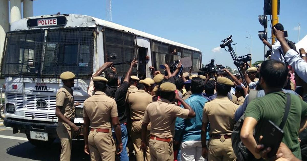 Chennai: Around 50 detained at Marina Beach during protest against Gauri Lankesh murder