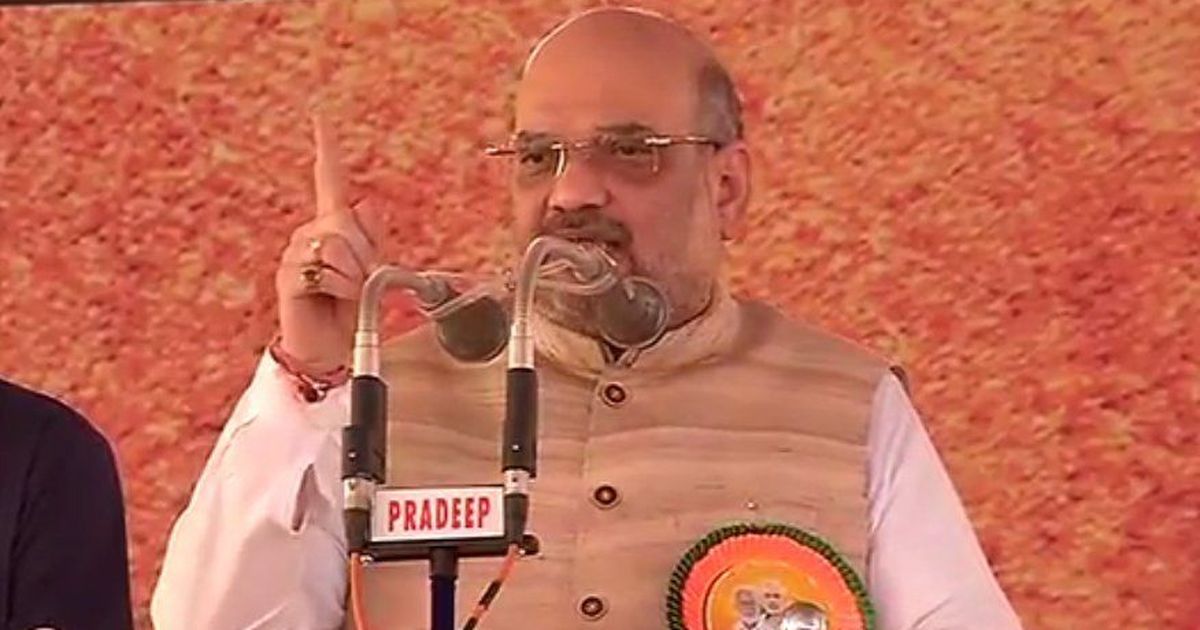 Amit Shah arrives at Haryana rally on a bike, calls state ‘land of warriors, youth, martyrs’