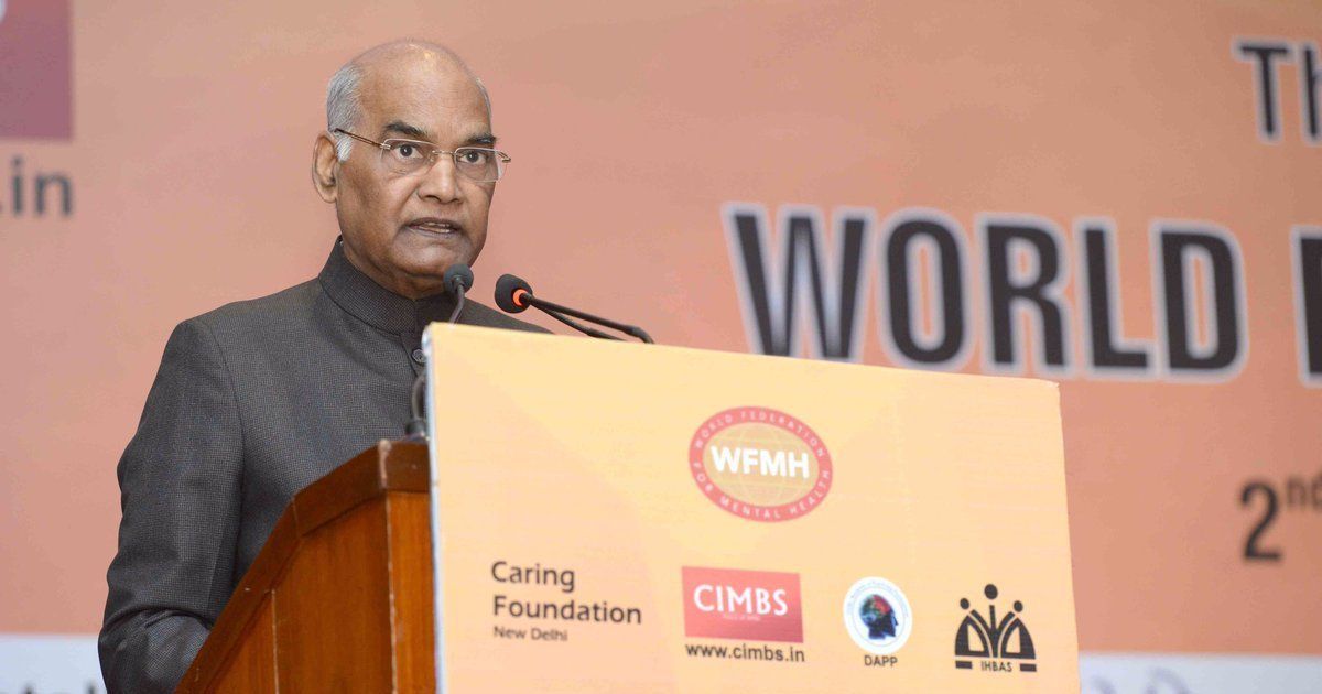 India is staring at a mental health epidemic, says President Ram Nath Kovind