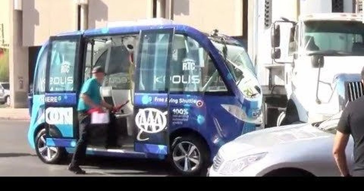 Watch: Self-driving shuttle in Las Vegas involved in crash within its first two hours of travel
