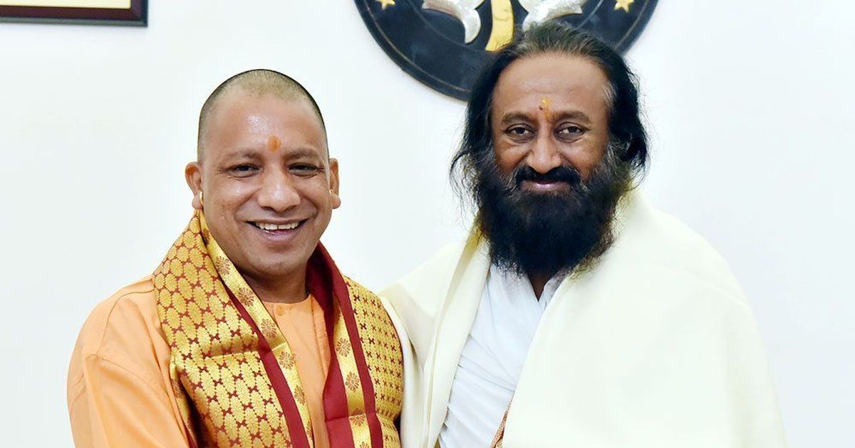 Art of Living founder Sri Sri Ravi Shankar meets UP CM Adityanath day before Ayodhya visit