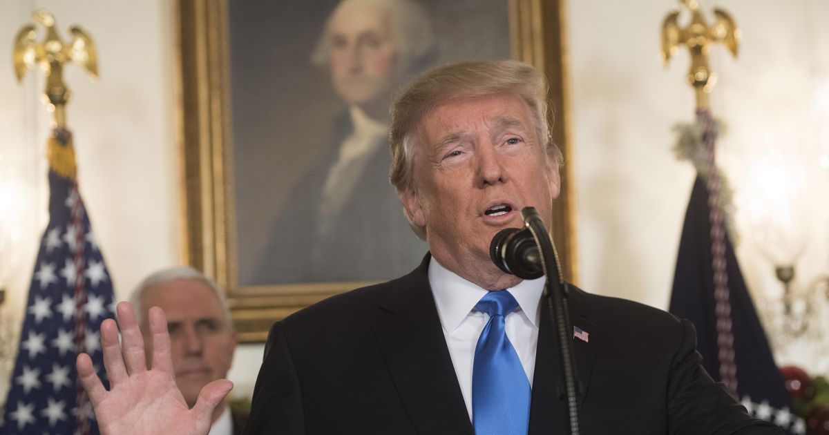 US President Donald Trump formally recognises Jerusalem as the Israeli Capital