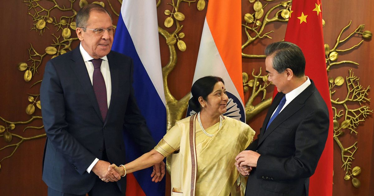 Terror, climate change, economy rule talks as Sushma Swaraj meets Russian, Chinese foreign ministers