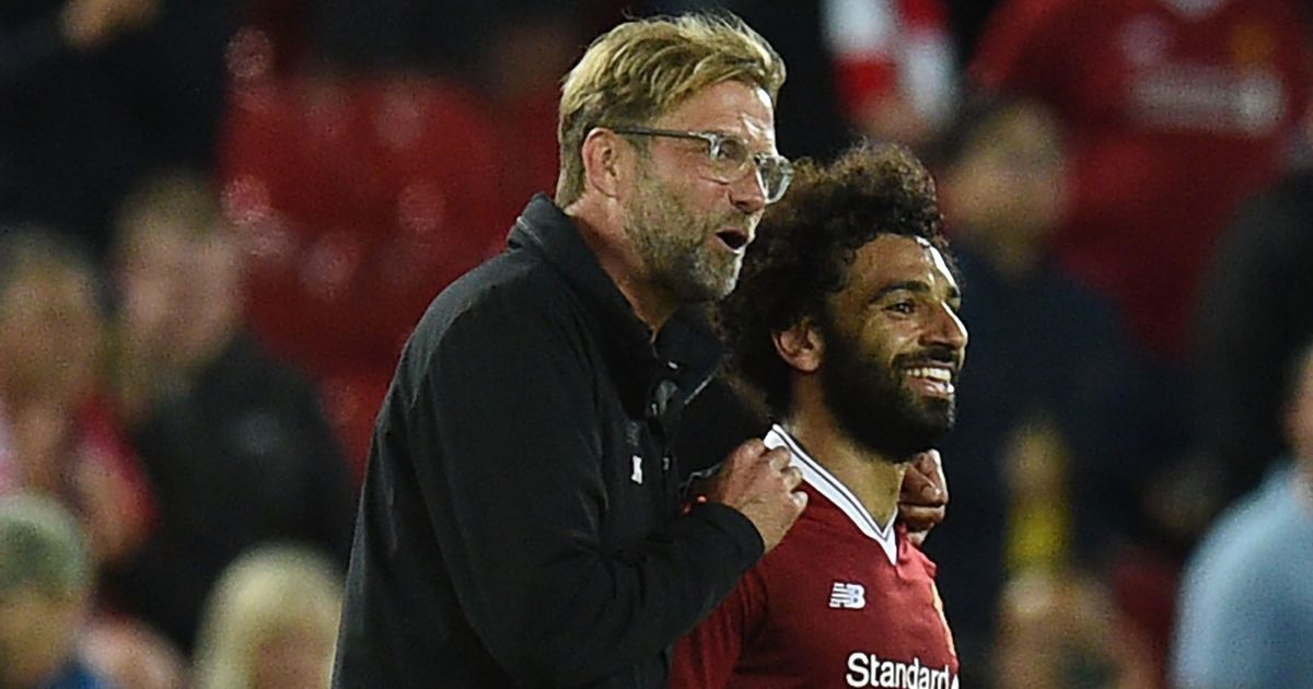 Znalezione obrazy dla zapytania jurgen klopp salah