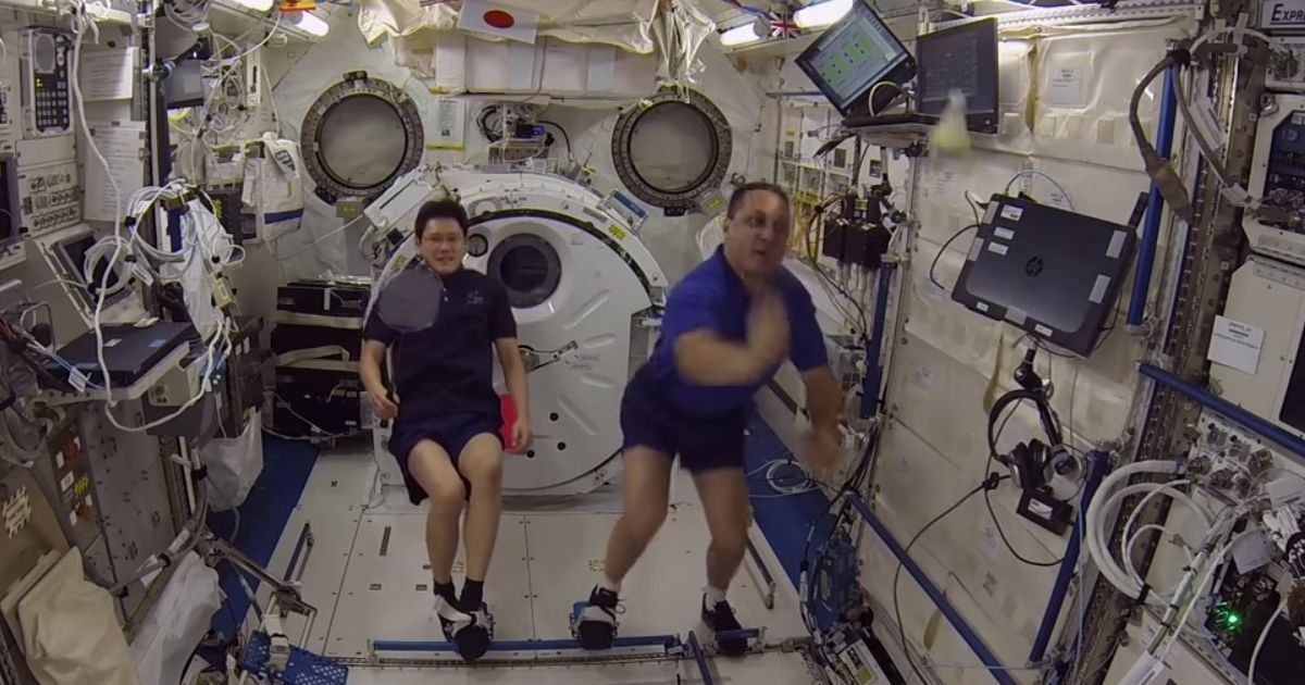Watch Astronauts played the first ever sport in space badminton