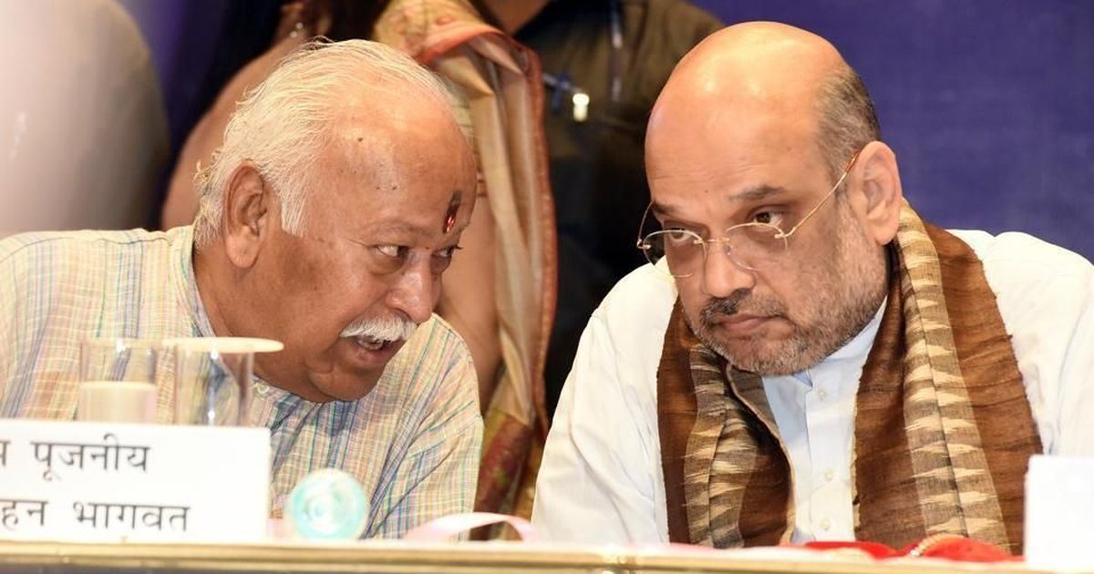 Amit Shah and six Cabinet ministers meet RSS leadership to discuss government policies