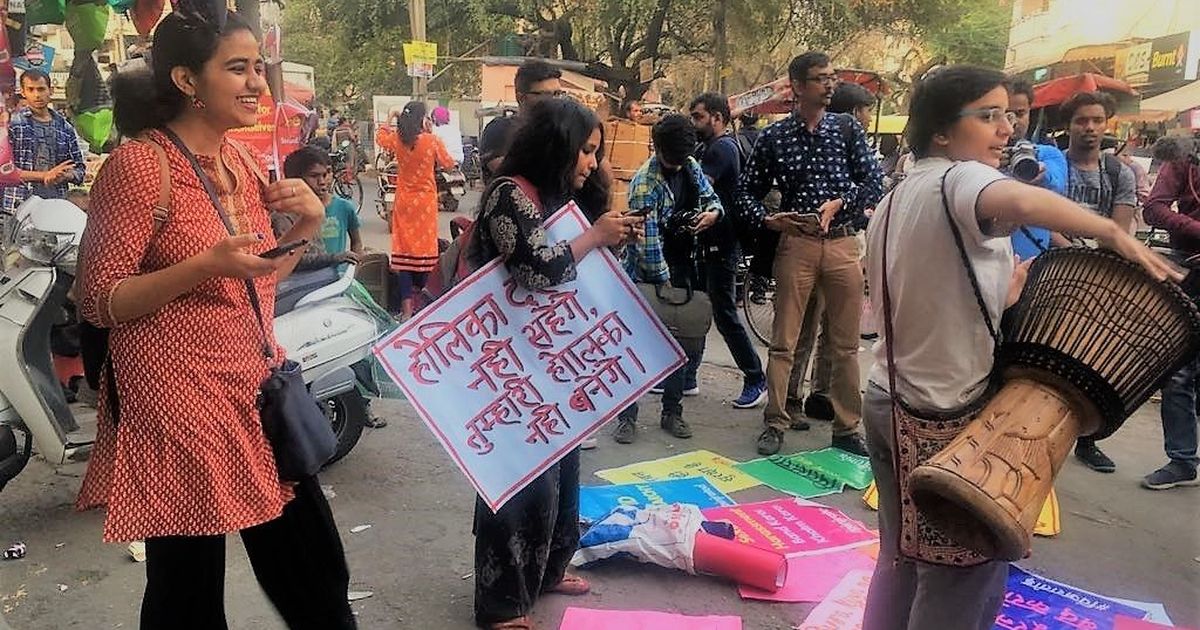 Delhi University students seek police action against perpetrators of semen-filled balloon attacks