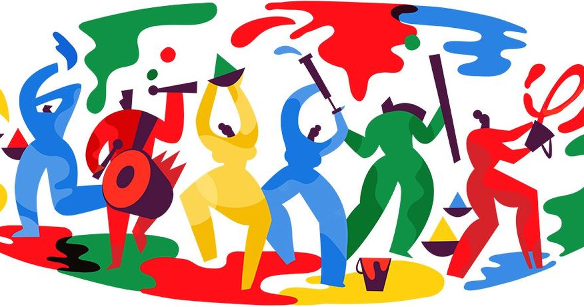 Google celebrates Holi with a colourful, festive doodle