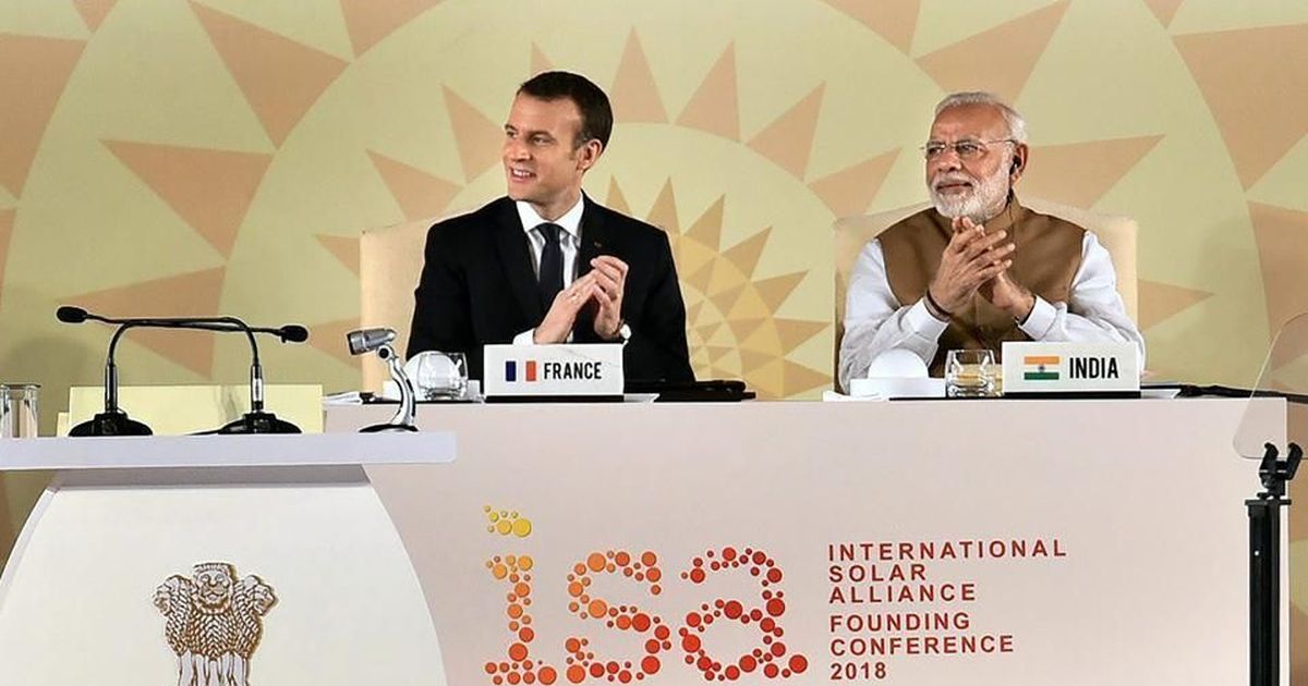 French President Macron raises aid for developing countries to adopt solar energy by three times