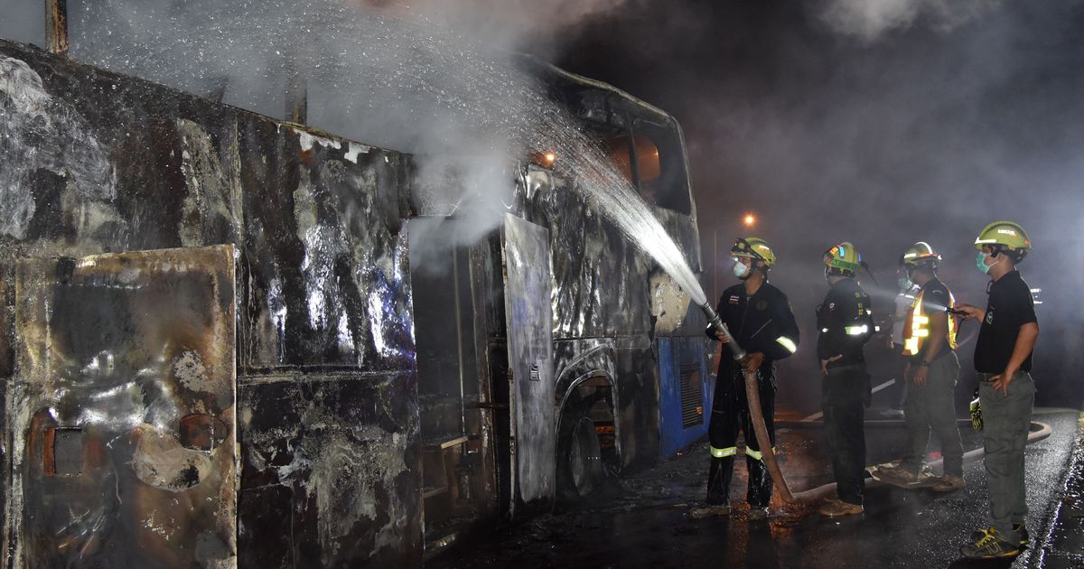 Thailand: Fire on Bangkok-bound bus kills 20 migrant workers from Myanmar