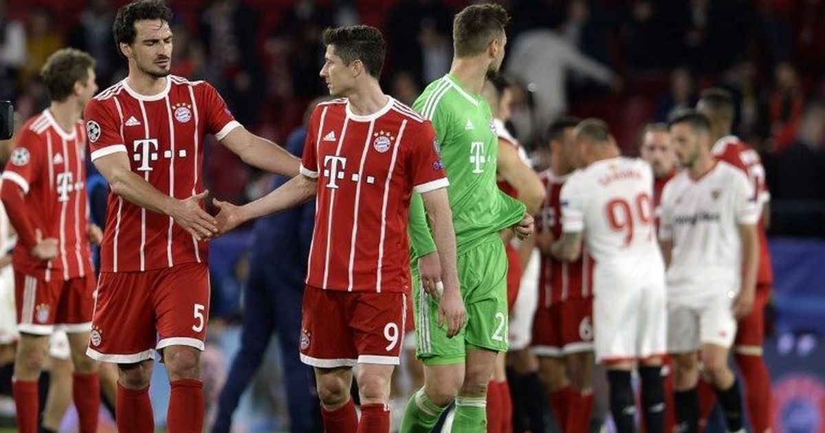 Fortunate Bayern come from behind to beat Sevilla