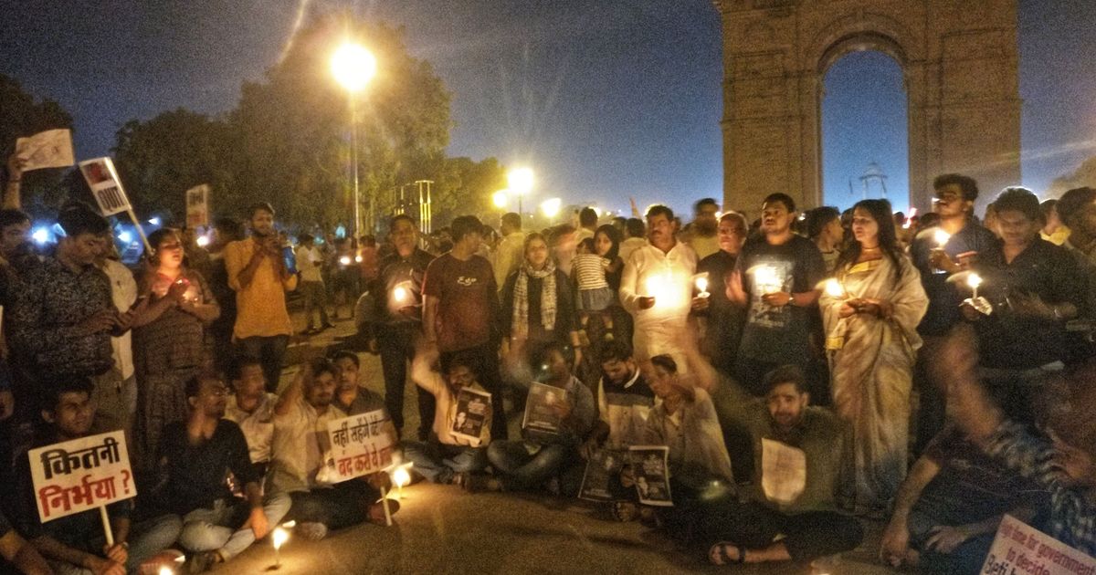 Delhi: Rahul Gandhi leads midnight candlelight march to protest crimes against women