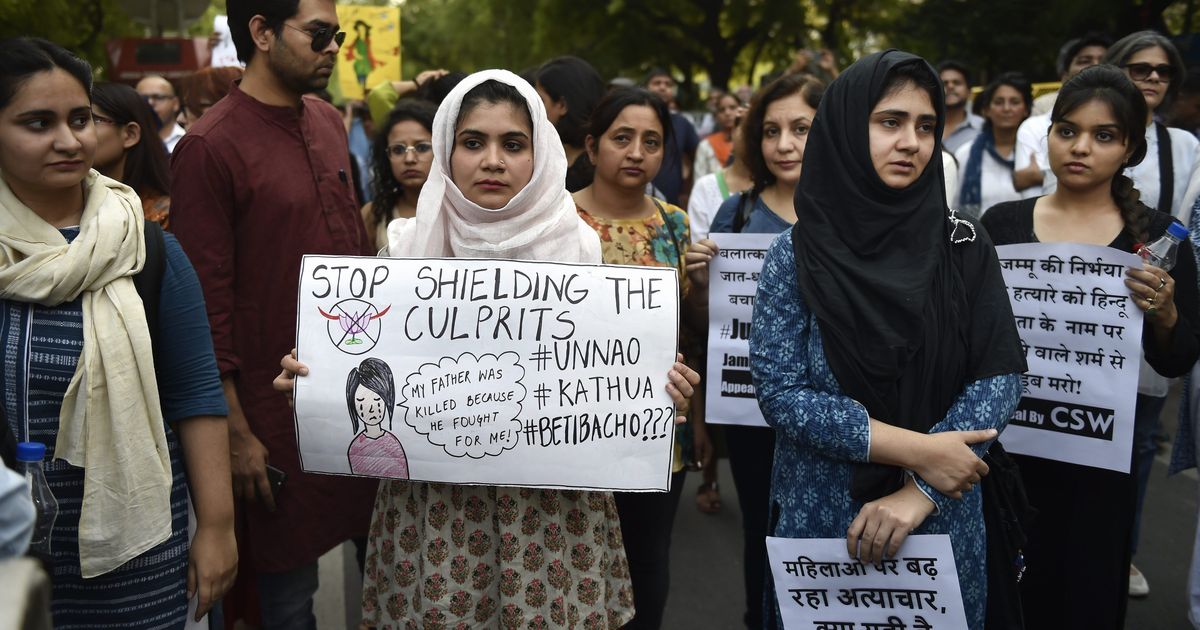 Vizag protests against the rapes in Kathua and Unnao
