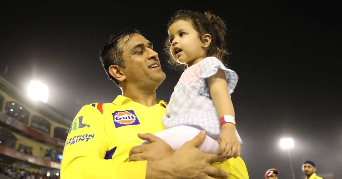 Image result for MS Dhoni keeps Ziva in his attempts on backfoot