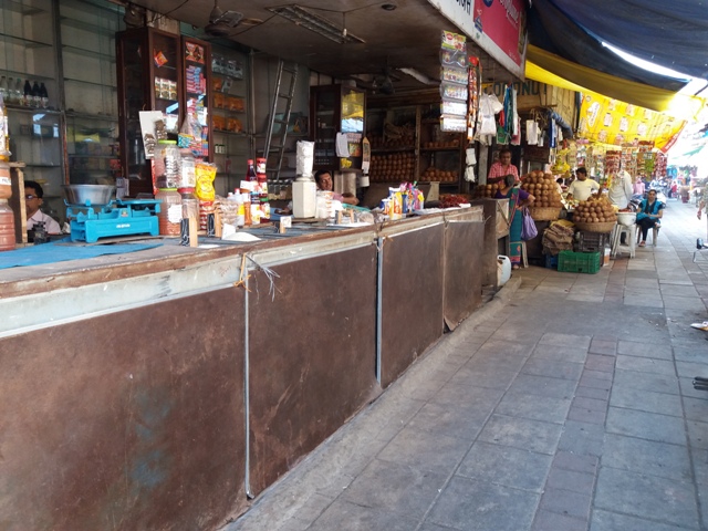An almost-deserted market in Mumbai. An almost-deserted market in Mumbai.