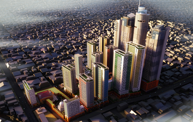 The proposed Bhendi Bazar redevelopment project. Credit: sbut.com The proposed Bhendi Bazar redevelopment project. Credit: sbut.com