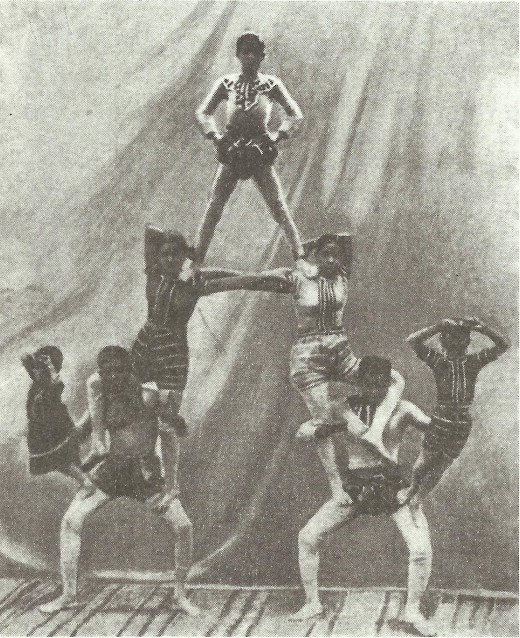 Great Bengal Circus pyramid act by Sushila Sundari. Credits: Wikimedia Commons Great Bengal Circus pyramid act by Sushila Sundari. Credits: Wikimedia Commons