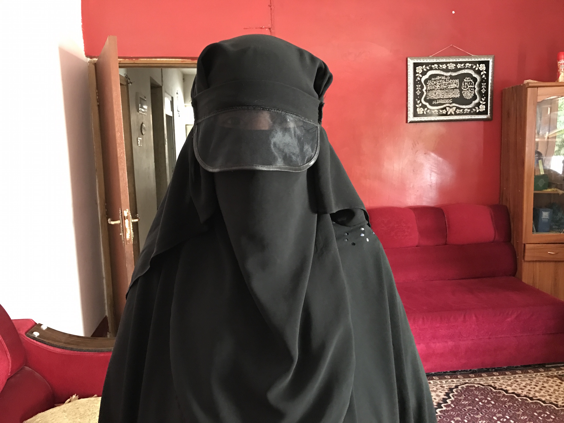Nawal had to cover even her eyes before stepping out of home while ISIS controlled Mosul. Nawal had to cover even her eyes before stepping out of home while ISIS controlled Mosul.