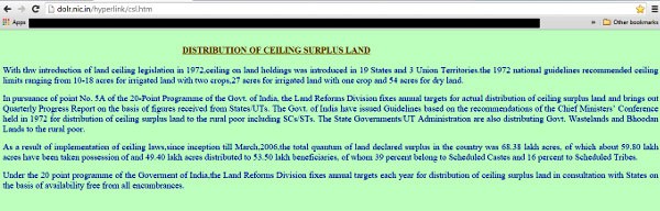 Screenshot from the website of the Ministry of Rural Development, Government of India. Screenshot from the website of the Ministry of Rural Development, Government of India.