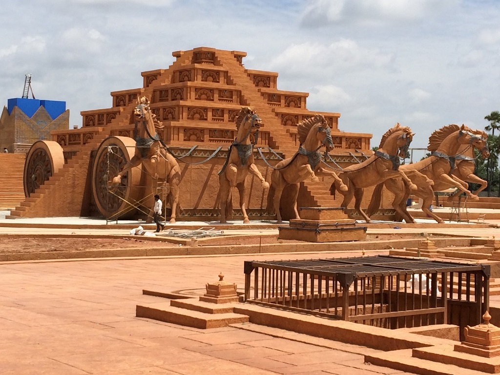 The sets of 'Bahubali'. Credit: Sabu Cyril The sets of 'Bahubali'. Credit: Sabu Cyril