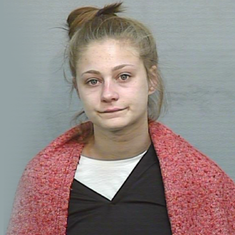 Social media post about Tydrea Young's mugshot