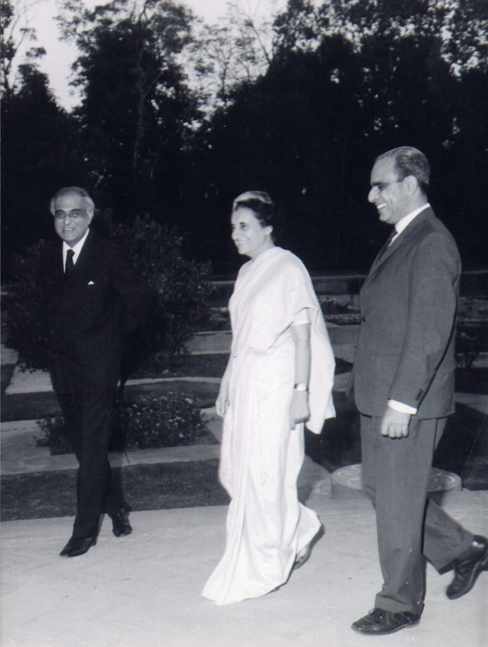 PN Haksar (left) and PN Dhar (right) at Haksar farewell hosted by Indira Gandhi, January 1973. PN Haksar (left) and PN Dhar (right) at Haksar farewell hosted by Indira Gandhi, January 1973.